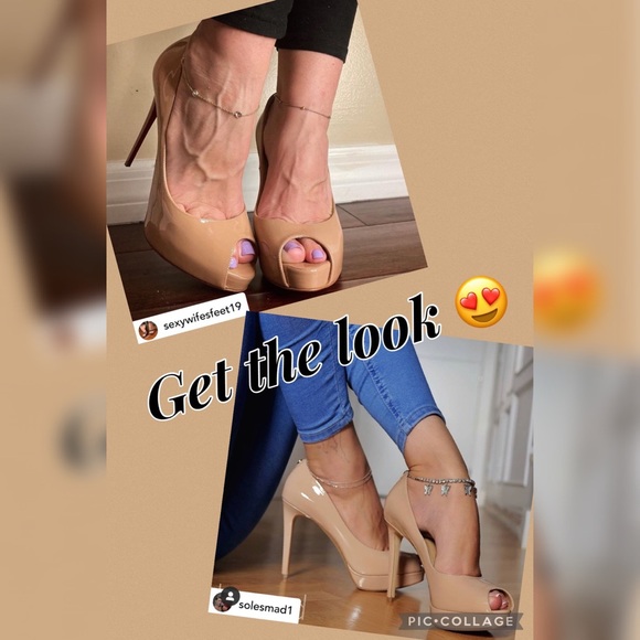 Nude AMI Clubwear Platform Peep-toe Heels - Picture 10 of 10